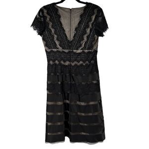 JS‎ Collections Black Lace V Neck Dress